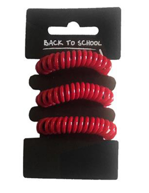 Hair Coils 3pk - Red